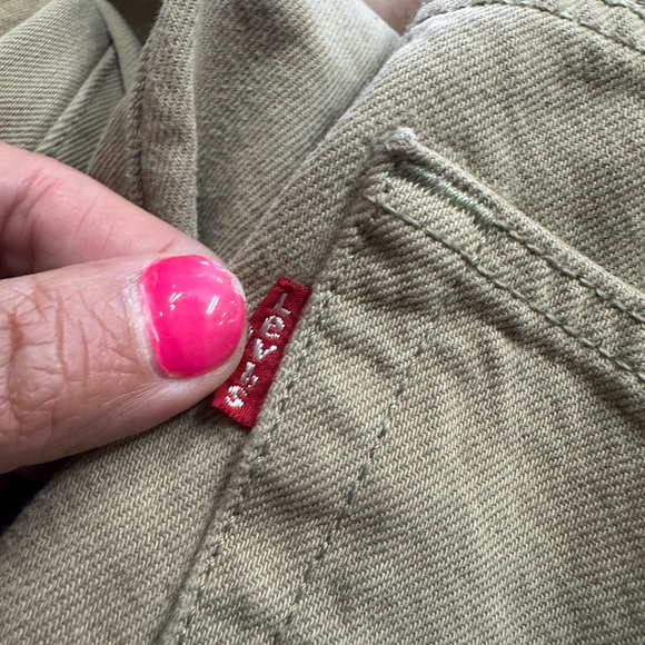 Vintage Levi's 501 Button Fly Khaki Straight Jeans 34/32 - Picture 10 of 11